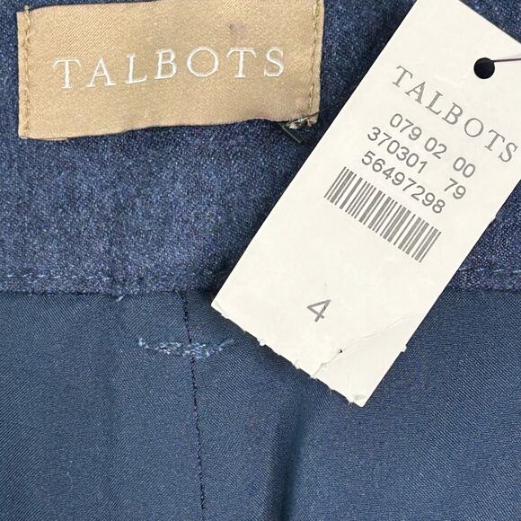 Talbots Women's Size 4 NWT Luxe Wool Slim Ankle Pant Blue - Picture 7 of 10
